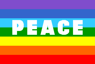 Flag with inscription PEACE, variant #1